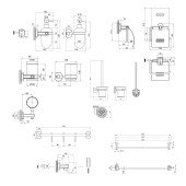 Набір аксесуарів для ванної Qtap Liberty Black Matt 2 (6 в 1) Набір аксесуарів для ванної Qtap Liberty Black Matt 2 (6 в 1)