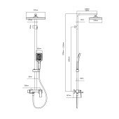 Душова система Qtap Gemini 51103KNC Душова система Qtap Gemini 51103KNC