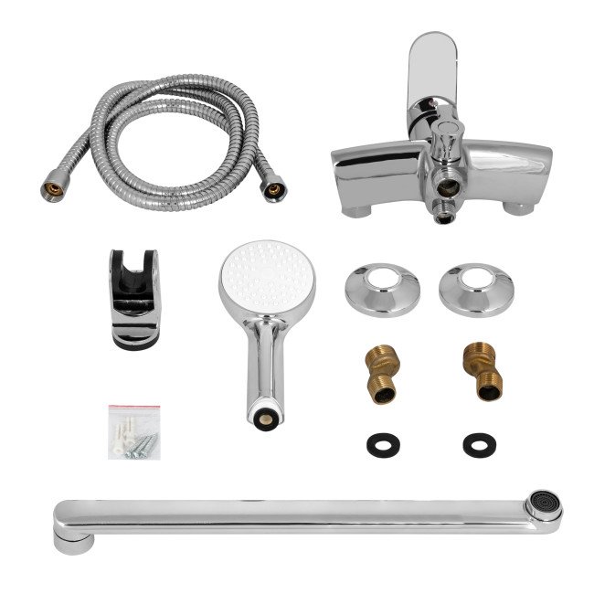 Змішувач для ванни Lidz Tani 005 з поворотним виливом (з душовим гарнітуром) (k40) LDTAN005CRM44962 Chrome Змішувач для ванни Lidz Tani 005 з поворотним виливом (з душовим гарнітуром) (k40) LDTAN005CRM44962 Chrome