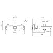 Змішувач для ванни Qtap Slavonice QTSLA259BLM45918 Black Matt