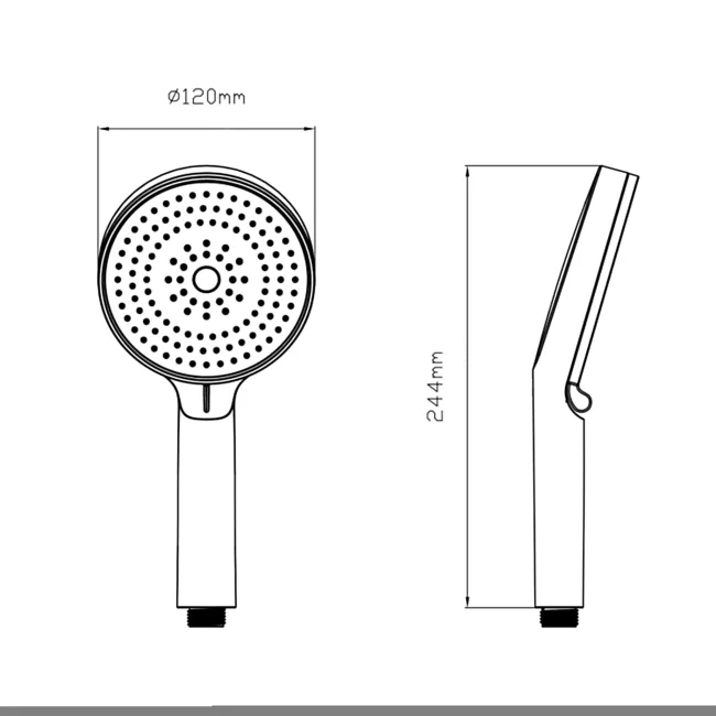 Лійка для ручного душу Qtap Rucni D 130 мм округла QTRUC125BLM45951 Black Matt 2 Лійка для ручного душу Qtap Rucni D 130 мм округла QTRUC125BLM45951 Black Matt 2