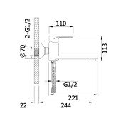 Змішувач для ванни Qtap Jay з поворотним виливом (з душовим гарнітуром) QTJAY260BLM45548 Black Matt Змішувач для ванни Qtap Jay з поворотним виливом (з душовим гарнітуром) QTJAY260BLM45548 Black Matt
