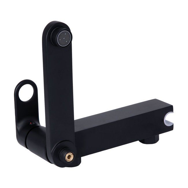 Змішувач для ванни Qtap Jay з поворотним виливом (з душовим гарнітуром) QTJAY260BLM45548 Black Matt Змішувач для ванни Qtap Jay з поворотним виливом (з душовим гарнітуром) QTJAY260BLM45548 Black Matt