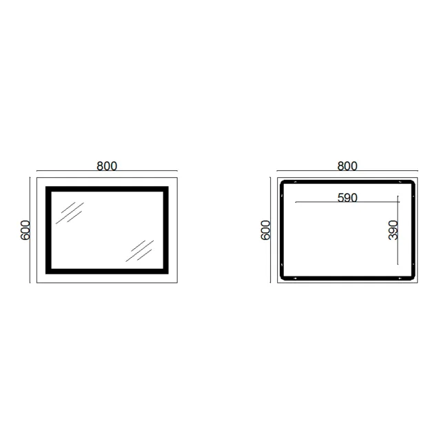 Дзеркало Lidz Kubis 600х800 з LED-підсвічуванням Touch, з антизапотіванням, з димером, рег. яскравості Reverse LD78LF9048060 2 Дзеркало Lidz Kubis 600х800 з LED-підсвічуванням Touch, з антизапотіванням, з димером, рег. яскравості Reverse LD78LF9048060 2