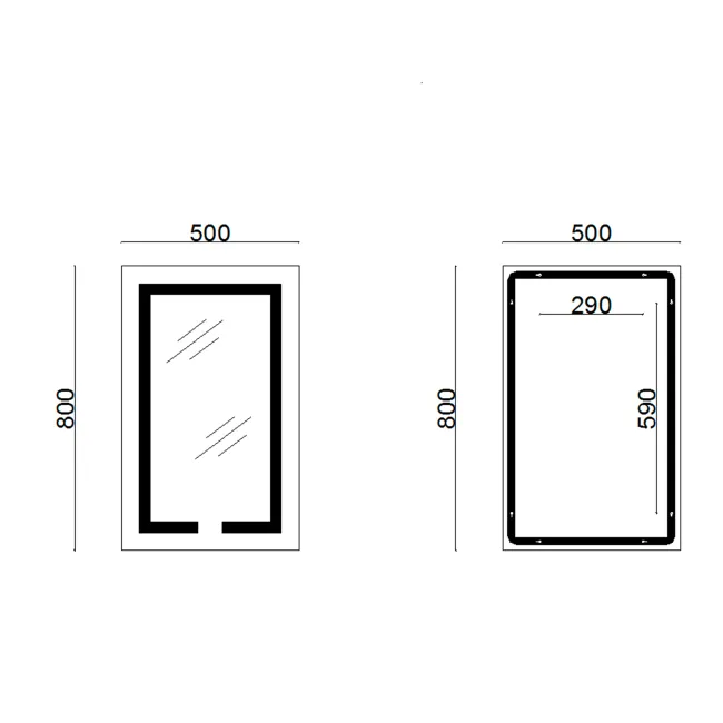 Дзеркало Lidz Kubis 800х500 з LED-підсвічуванням Touch, з антизапотіванням, з димером, рег. яскравості LD78LF9365080 2 Дзеркало Lidz Kubis 800х500 з LED-підсвічуванням Touch, з антизапотіванням, з димером, рег. яскравості LD78LF9365080 2