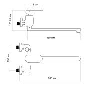 Змішувач для ванни Lidz Tani 0051 з поворотним виливом (з душовим гарнітуром) (k40) LDTAN0051CRM44961 Chrome Змішувач для ванни Lidz Tani 0051 з поворотним виливом (з душовим гарнітуром) (k40) LDTAN0051CRM44961 Chrome