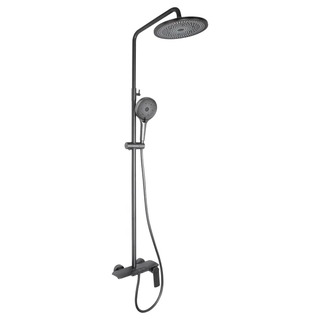 Душова система універсальна Qtap Slavonice на три споживача (з виливом) QTSLA111GMB45905 Gunmetal Black PVD Душова система універсальна Qtap Slavonice на три споживача (з виливом) QTSLA111GMB45905 Gunmetal Black PVD