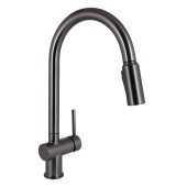 Змішувач для кухні Qtap Rozcesti з висувним виливом з підключенням для питної води QTROZ366GMB45939 Gunmetal Black PVD Змішувач для кухні Qtap Rozcesti з висувним виливом з підключенням для питної води QTROZ366GMB45939 Gunmetal Black PVD