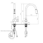 Змішувач для кухні Qtap Rozcesti з висувним виливом з підключенням для питної води QTROZ366GMB45939 Gunmetal Black PVD Змішувач для кухні Qtap Rozcesti з висувним виливом з підключенням для питної води QTROZ366GMB45939 Gunmetal Black PVD