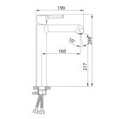 Змішувач для раковини Qtap Cardinal високий QTCAR269CRM45655 Chrome Змішувач для раковини Qtap Cardinal високий QTCAR269CRM45655 Chrome