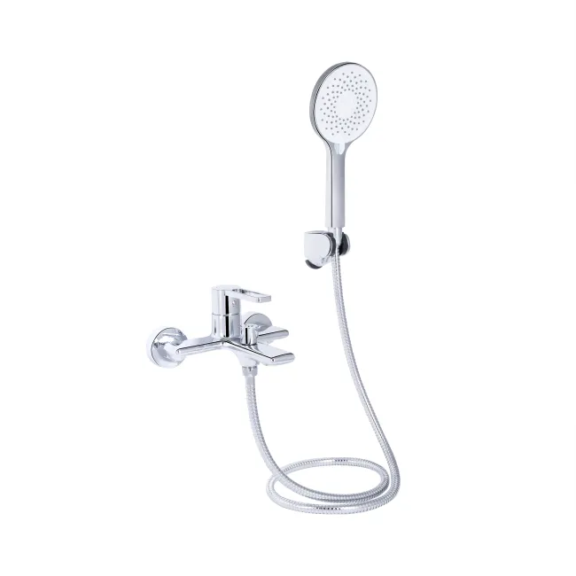 Змішувач для ванни Qtap Taurus (з душовим гарнітуром) QTTAU259CRM45661 Chrome Змішувач для ванни Qtap Taurus (з душовим гарнітуром) QTTAU259CRM45661 Chrome