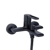 Змішувач для ванни Qtap Taurus (з душовим гарнітуром) QTTAU259BLM45662 Black Matt Змішувач для ванни Qtap Taurus (з душовим гарнітуром) QTTAU259BLM45662 Black Matt