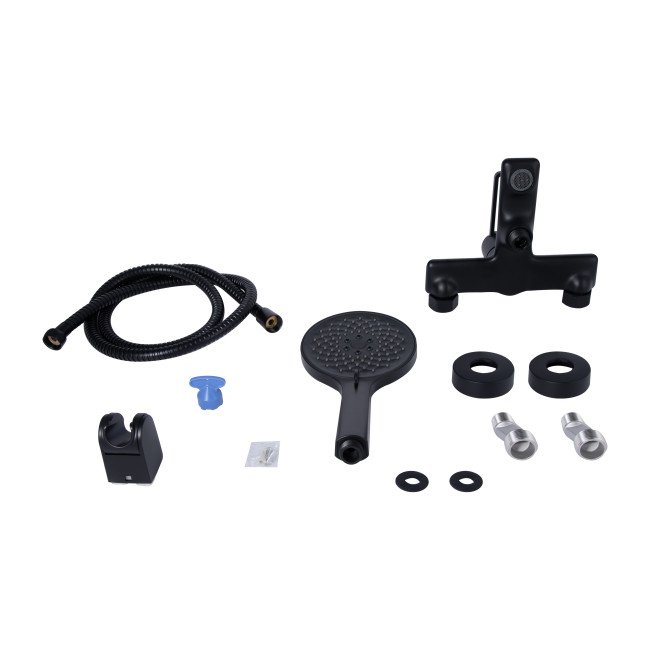 Змішувач для ванни Qtap Taurus (з душовим гарнітуром) QTTAU259BLM45662 Black Matt Змішувач для ванни Qtap Taurus (з душовим гарнітуром) QTTAU259BLM45662 Black Matt