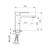 Змішувач для раковини Qtap Gemini QTGEM270CRW45675 Chrome/White