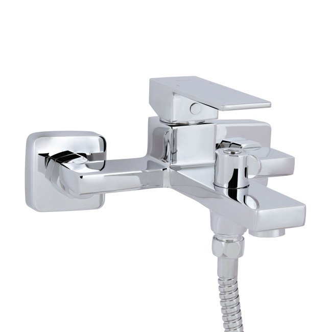 Змішувач для ванни Qtap Gemini (з душовим гарнітуром) QTGEM259CRM45681 Chrome Змішувач для ванни Qtap Gemini (з душовим гарнітуром) QTGEM259CRM45681 Chrome