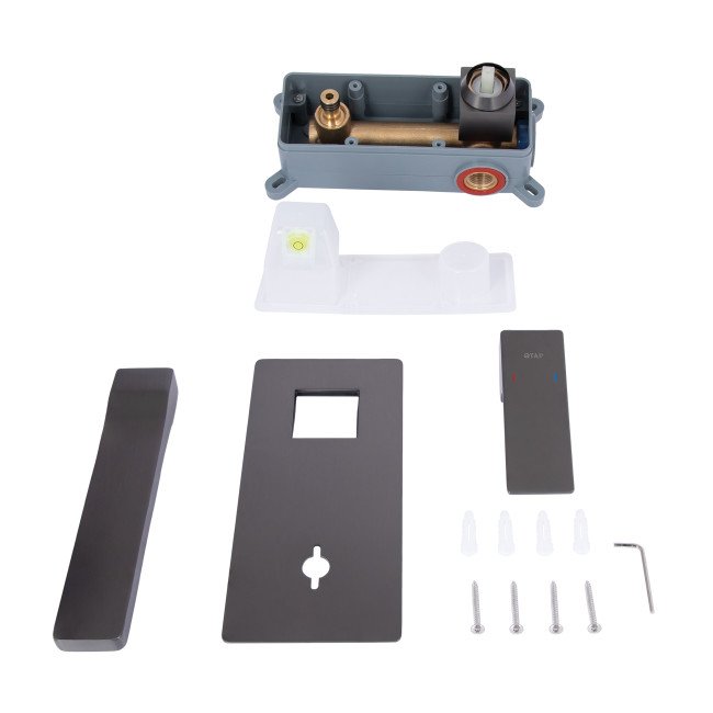 Змішувач для раковини Qtap Gemini прихованого монтажу QTGEM273GMB45695 Gunmetal Black PVD Змішувач для раковини Qtap Gemini прихованого монтажу QTGEM273GMB45695 Gunmetal Black PVD