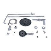 Душова система універсальна Qtap Slavonice на три споживача (з виливом) QTSLA111CRM45904 Chrome Душова система універсальна Qtap Slavonice на три споживача (з виливом) QTSLA111CRM45904 Chrome