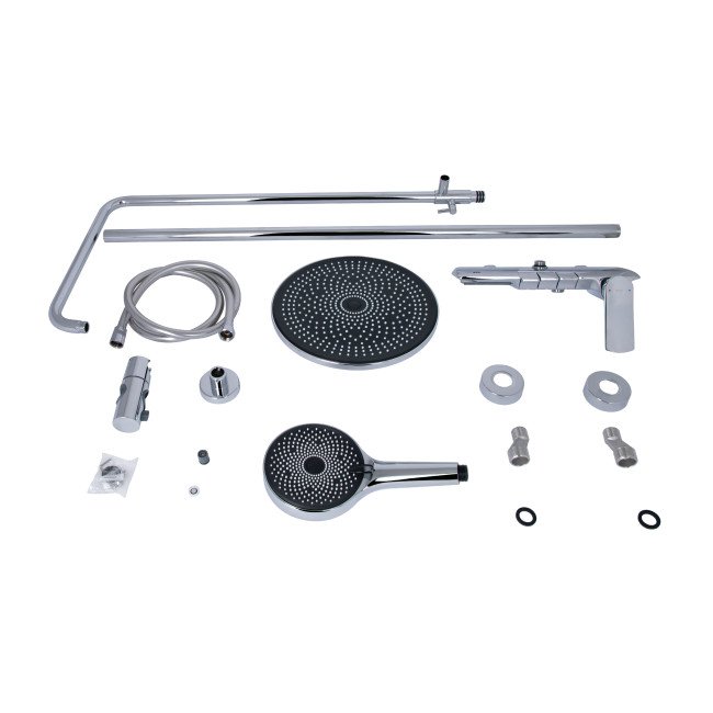 Душова система універсальна Qtap Slavonice на три споживача (з виливом) QTSLA111CRM45904 Chrome Душова система універсальна Qtap Slavonice на три споживача (з виливом) QTSLA111CRM45904 Chrome