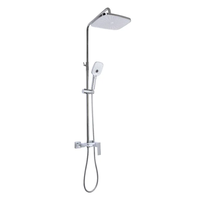 Душова система універсальна Qtap Gemini на три споживача (з виливом) QTGEM111CRW45687 Chrome/White Душова система універсальна Qtap Gemini на три споживача (з виливом) QTGEM111CRW45687 Chrome/White