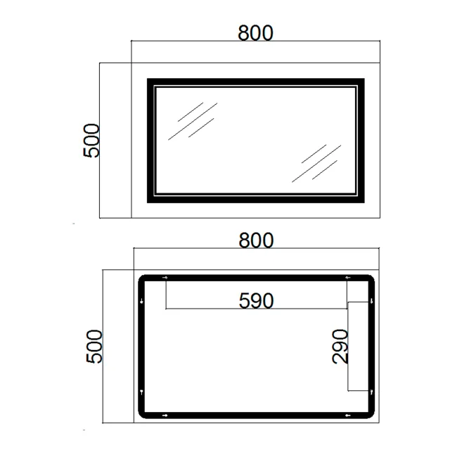 Дзеркало Qtap Cardinal 500х800 з LED-підсвічуванням Touch, з антизапотіванням, з димером, рег. темп. кольору (3000-6500K) Reverse QT0478C5080 2 Дзеркало Qtap Cardinal 500х800 з LED-підсвічуванням Touch, з антизапотіванням, з димером, рег. темп. кольору (3000-6500K) Reverse QT0478C5080 2