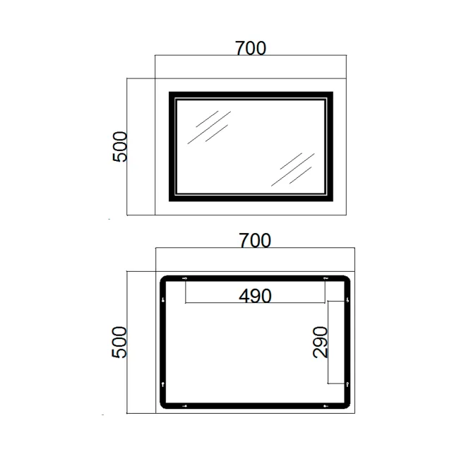 Дзеркало Qtap Cardinal 500х700 з LED-підсвічуванням Touch, з антизапотіванням, з димером, рег. темп. кольору (3000-6500K) Reverse QT0478C5070 2 Дзеркало Qtap Cardinal 500х700 з LED-підсвічуванням Touch, з антизапотіванням, з димером, рег. темп. кольору (3000-6500K) Reverse QT0478C5070 2