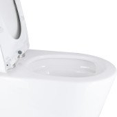 Унітаз-моноблок підлоговий Qtap Swan Ultra Quiet безобідковий з сидінням Soft-close WHITE QT16226080AW