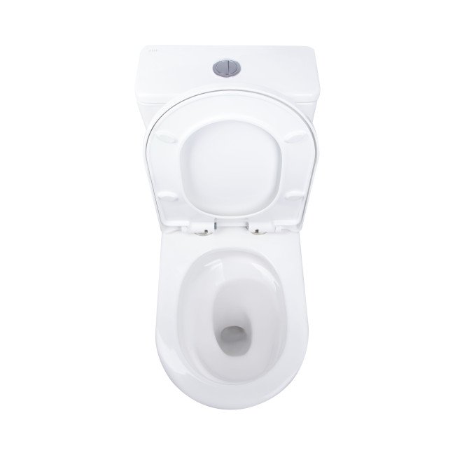 Унітаз-моноблок підлоговий Qtap Swan Ultra Quiet безобідковий з сидінням Soft-close WHITE QT16226080AW
