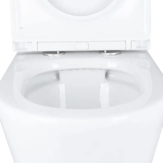 Унітаз підлоговий Qtap Dove Rimless безобідковий з сидінням Soft-close WHITE QT06228380BW