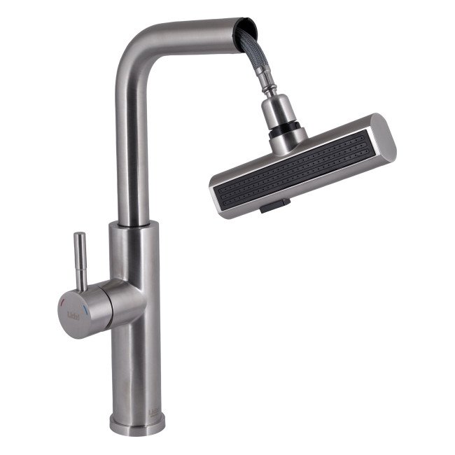 Змішувач для кухні Lidz Aria 015FLT з висувним мультифункціональним виливом-лійкою (k35) LDARI015FLTNKS37643 Nickel Змішувач для кухні Lidz Aria 015FLT з висувним мультифункціональним виливом-лійкою (k35) LDARI015FLTNKS37643 Nickel