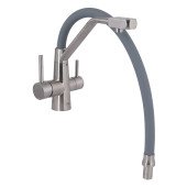 Змішувач для кухні Lidz Aria 020F3 з гнучким виливом з підключенням для питної води (k35) LDARI020F3GNK39211 Grey / Nickel Змішувач для кухні Lidz Aria 020F3 з гнучким виливом з підключенням для питної води (k35) LDARI020F3GNK39211 Grey / Nickel