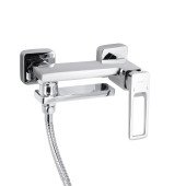 Змішувач для ванни Qtap Gemini Loopi з поворотним виливом (з душовим гарнітуром) QTGEM260CRM45701 Chrome Змішувач для ванни Qtap Gemini Loopi з поворотним виливом (з душовим гарнітуром) QTGEM260CRM45701 Chrome