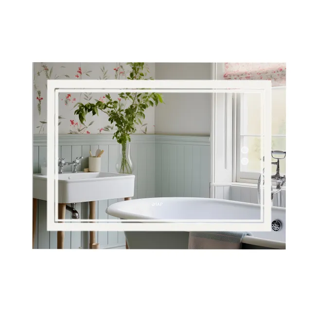 Дзеркало Qtap Cardinal 1000х700 з LED-підсвічуванням Touch, з антизапотіванням, з димером, рег. темп. кольору (3000-6500K) QT0478C10070 Дзеркало Qtap Cardinal 1000х700 з LED-підсвічуванням Touch, з антизапотіванням, з димером, рег. темп. кольору (3000-6500K) QT0478C10070