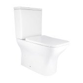 Унітаз підлоговий Qtap Aries Rimless безобідковий з сидінням Soft-close WHITE QT03228302W