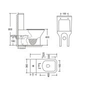 Унітаз підлоговий Qtap Aries Rimless безобідковий з сидінням Soft-close WHITE QT03228302W