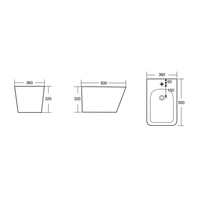 Біде підвісне Qtap Tern New MATT BLACK QT17551303GMB 2 Біде підвісне Qtap Tern New MATT BLACK QT17551303GMB 2