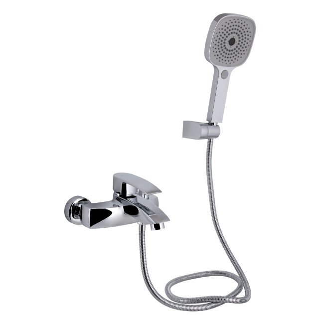 Змішувач для ванни Qtap Swan Eco (з душовим гарнітуром) QTSWA259CRM45534 Chrome