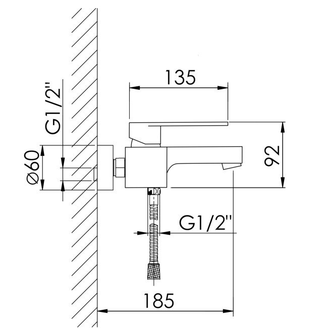 Змішувач для ванни Qtap Swan Eco (з душовим гарнітуром) QTSWA259CRM45534 Chrome 2