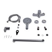 Змішувач для ванни Qtap Stenava New з поворотним виливом (з душовим гарнітуром) QTSTE2601CRM45536 Chrome