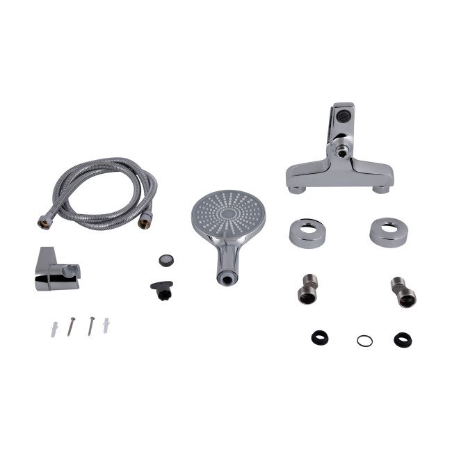 Змішувач для ванни Qtap Stenava New (з душовим гарнітуром) QTSTE259CRM45537 Chrome