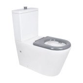 Унітаз підлоговий Qtap Freedom інклюзивний Rimless безобідковий з сидінням Soft-close WHITE QT22226098W Унітаз підлоговий Qtap Freedom інклюзивний Rimless безобідковий з сидінням Soft-close WHITE QT22226098W