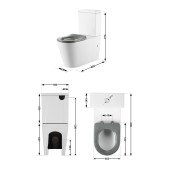 Унітаз підлоговий Qtap Freedom інклюзивний Rimless безобідковий з сидінням Soft-close WHITE QT22226098W Унітаз підлоговий Qtap Freedom інклюзивний Rimless безобідковий з сидінням Soft-close WHITE QT22226098W