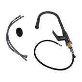 Змішувач для кухні Qtap Vlasta New з висувним виливом QTVLA344GMB45647 Gunmetal Black PVD