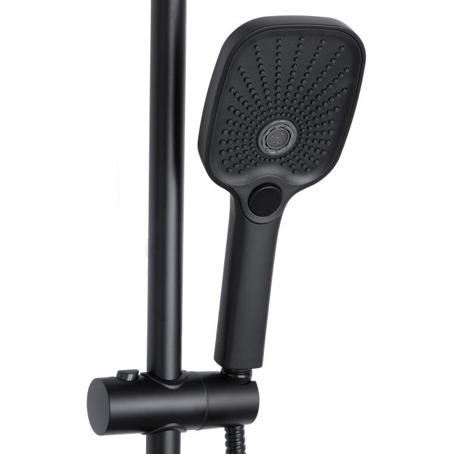 Душова система універсальна Qtap Gemini на три споживача (з виливом) QTGEM111BLM45686 Black Matt