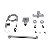 Змішувач для ванни Qtap Aries з довгим поворотним виливом (з душовим гарнітуром) QTARI2601CRM45558 Chrome