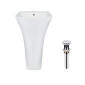 Комплект Qtap Crow: Раковина напольна моноблок 450x435x835 мм White + Донний клапан PU02O Комплект Qtap Crow: Раковина напольна моноблок 450x435x835 мм White + Донний клапан PU02O