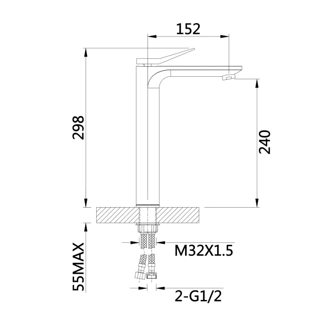 Змішувач для раковини Qtap Presto високий QTPRE269CRW45577 Chrome/White 2 Змішувач для раковини Qtap Presto високий QTPRE269CRW45577 Chrome/White 2