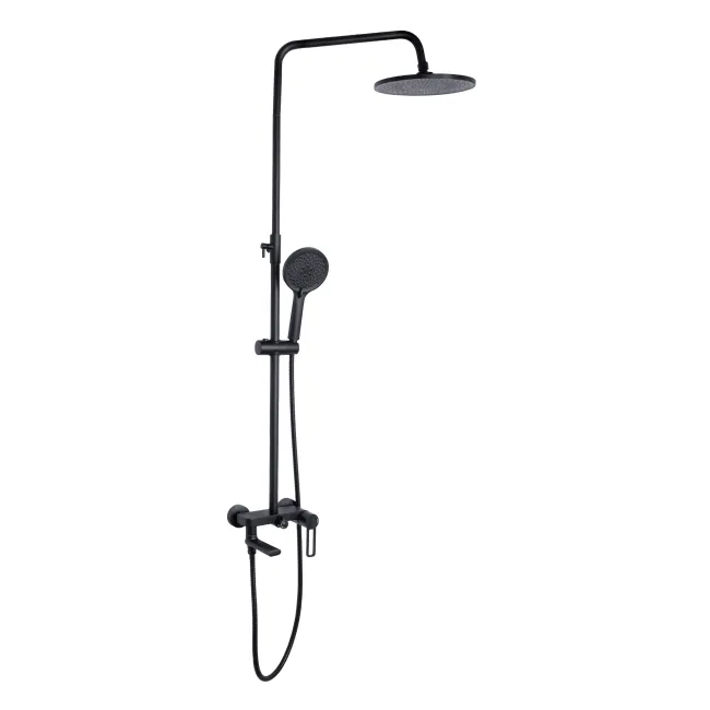 Душова система універсальна Qtap Taurus на три споживача (з виливом) QTTAU111BLM45666 Black Matt Душова система універсальна Qtap Taurus на три споживача (з виливом) QTTAU111BLM45666 Black Matt