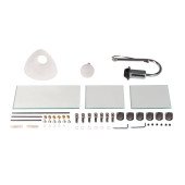 Дзеркало Lidz Sofi 140.07.05 480х675х100 настінне з 3-ма полицями асиметричне, зі світильником LD78SO4867