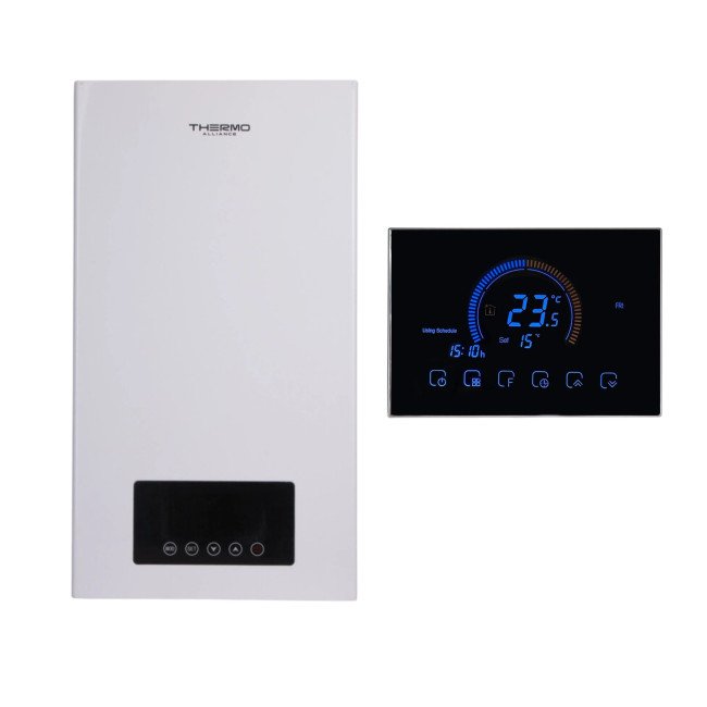 Комплексне рішення Thermo Alliance для котельні: електричний котел 6 кВт + провiдний термостат Wi-Fi Комплексне рішення Thermo Alliance для котельні: електричний котел 6 кВт + провiдний термостат Wi-Fi