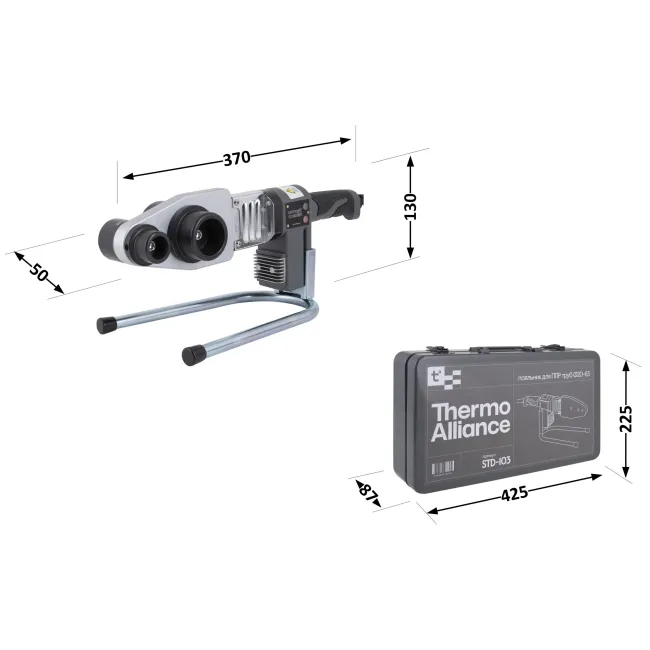 Паяльник для пластикових труб Thermo Alliance STD-103 Ø20-63 (автоматичний 800W) 2 Паяльник для пластикових труб Thermo Alliance STD-103 Ø20-63 (автоматичний 800W) 2